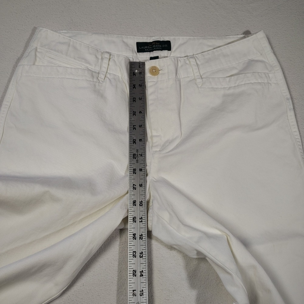 Lauren Ralph Lauren White Cotton Nautical Capri Women Size 12 Anchor Tag - Picture 8 of 16
